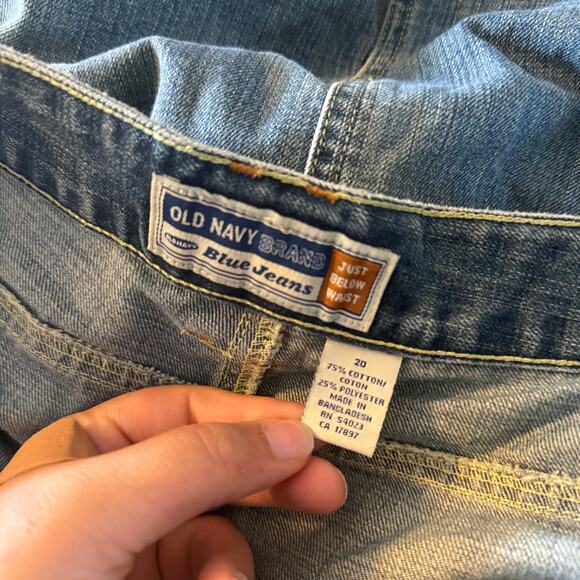 Vtg Y2K 2000s Denim Maxi Skirt Plus Size 20 Punk Grunge Skater - Picture 4 of 6